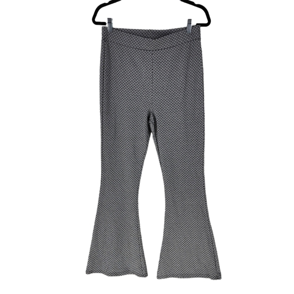 Valley Girl Women's High Rise Slim Chevron Pattern Flare Pants - L - Picture 1 of 6